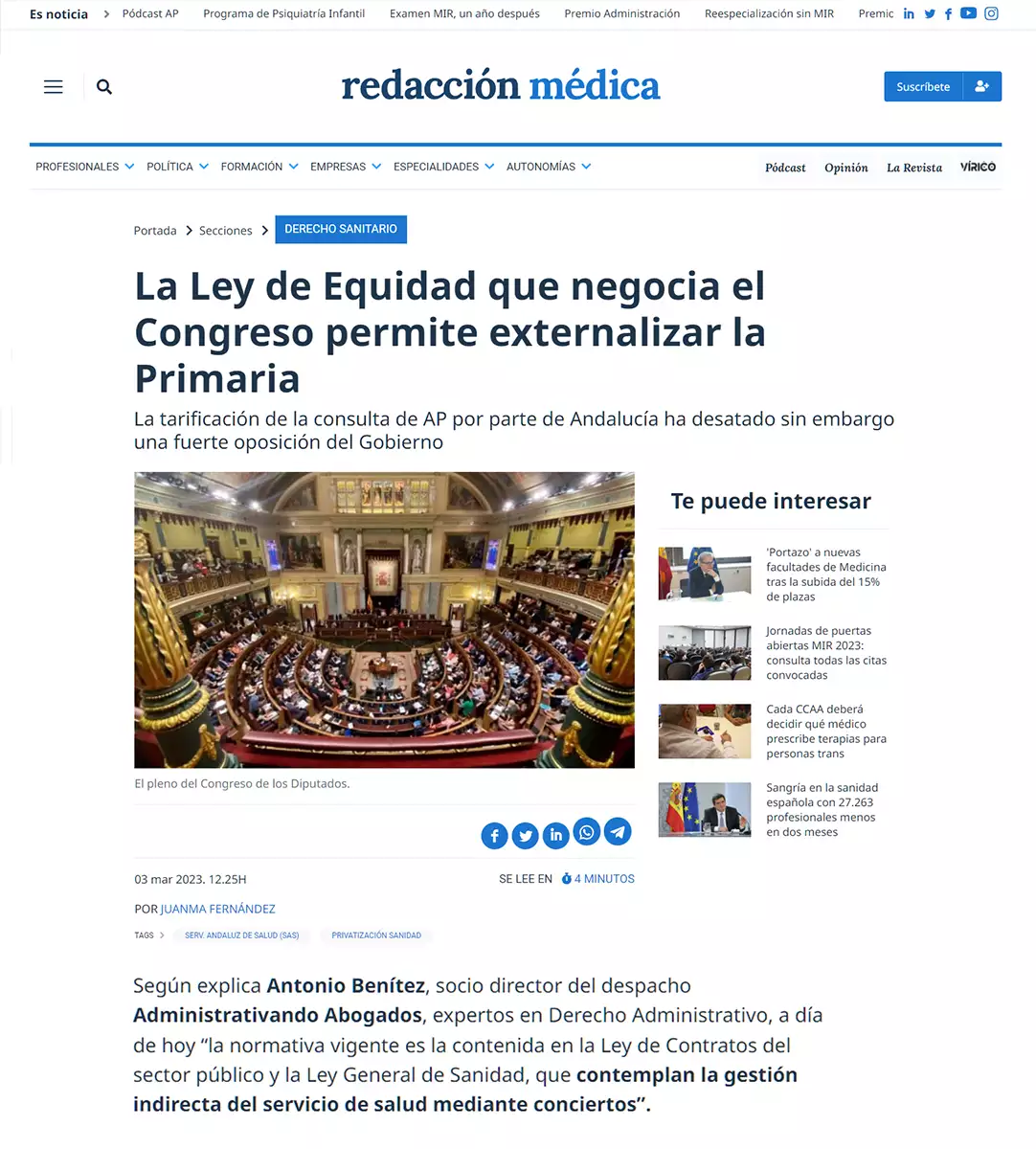 aparicion-en-prensa-redaccion-medica-ley-equidad-externalizar-primaria